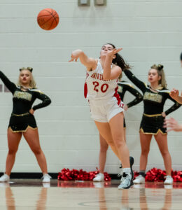 Freshman Ella Simpson nets 19 to lead Hawks over Knights 58-43